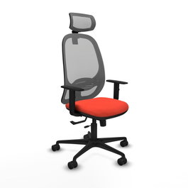 PIQUERAS Y CRESPO Silla de oficina Cilanco con mecanismo Sincro/Traslack Naranja oscuro y Gris