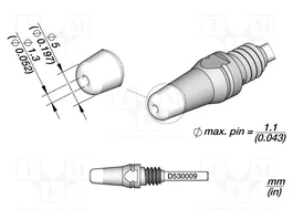 JBC TOOLS Pico para máquinas de desoldar 5x1,3mm