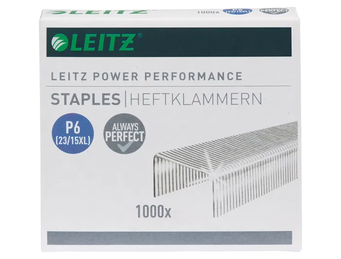 Leitz Grapas 23/15 XL Galvanizada Caja de 1000 Unidades
