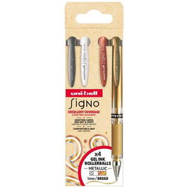 Uni-Ball Rollerball Signo Broad Um-153 1.0 mm Surtido Metálico No.1 Set 4 Ud