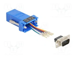 DeLOCK 67075 Adaptador D-Sub 9 Macho a RJ12 Hembra Azul