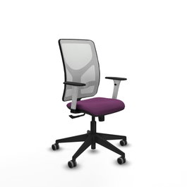PIQUERAS Y CRESPO Silla de oficina Motilla con mecanismo Sincro, Morado y Blanco