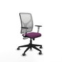 PIQUERAS Y CRESPO Silla de oficina Motilla con mecanismo Sincro, Morado y Blanco