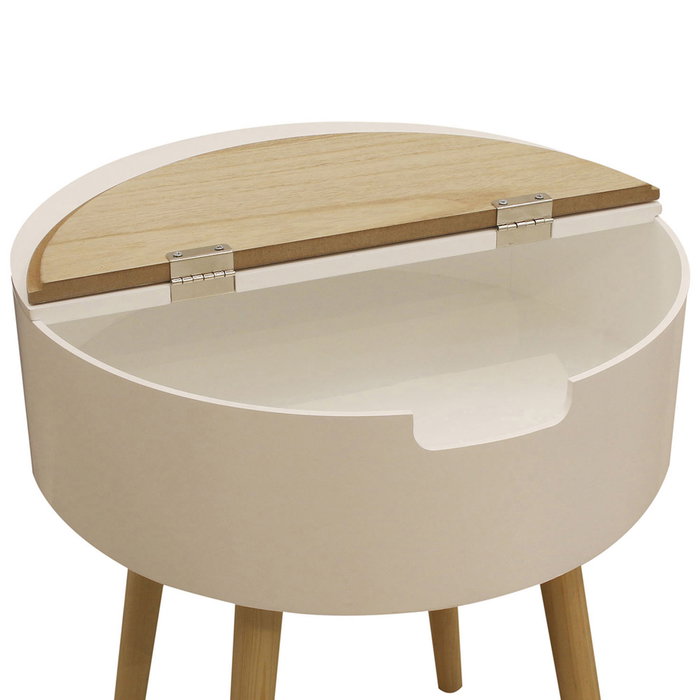 Home Deco Factory Mesa Cofre Blanca 45x54.5 cm