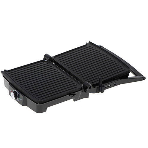 ADLER Grill Eléctrico 2500W, Apertura 180°, Dimensiones 33x33x11cm, para Asar Carnes y Verduras