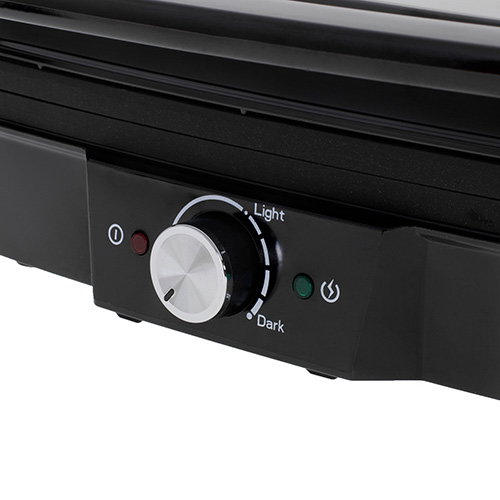 ADLER Grill Eléctrico 2500W, Apertura 180°, Dimensiones 33x33x11cm, para Asar Carnes y Verduras