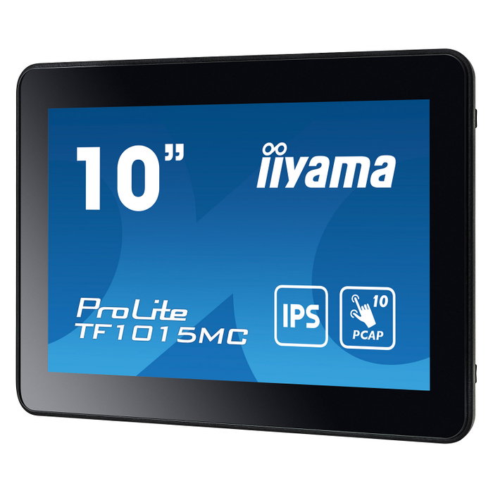 Iiyama TF1015MC-B3 Monitor Táctil IPS de 25.7 cm (10.1") Full HD 1280 x 800 16:10 con HDMI, DisplayPort, USB, Ethernet, VESA y 10 Puntos Táctiles, Negro
