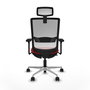 PIQUERAS Y CRESPO Silla de oficina Haches Rojo/Blanco con mecanismo Sincro/Traslack