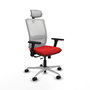 PIQUERAS Y CRESPO Silla de oficina Haches Rojo/Blanco con mecanismo Sincro/Traslack