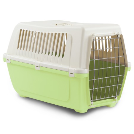 Nayeco Transportin Vision Classic 60 59x39x41 cm, Transportín Mascotas Resistente, 11 kg, Plástico Reciclado, Puerta Metálica, Asa Antideslizante