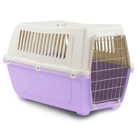 Nayeco Transportin Vision Classic 60 59x39x41 cm, Transportín Mascotas Resistente, 11 kg, Plástico Reciclado, Puerta Metálica, Asa Antideslizante