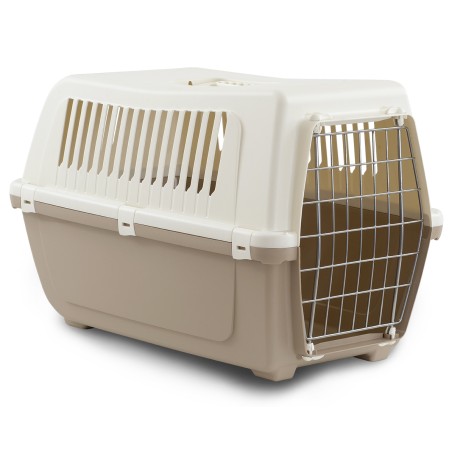 Nayeco Transportin Vision Classic 60 59x39x41 cm, Transportín Mascotas Resistente, 11 kg, Plástico Reciclado, Puerta Metálica, Asa Antideslizante