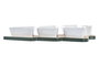 DKD Home Decor Set de Aperitivo Navidad Tradicional de Gres y Bambú Verde Blanco con Diseño Árbol - 4 Piezas