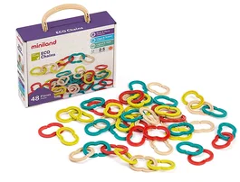 Juego Educativo Miniland Encajables Eco Chains 48 Pcs (2-5 Años)