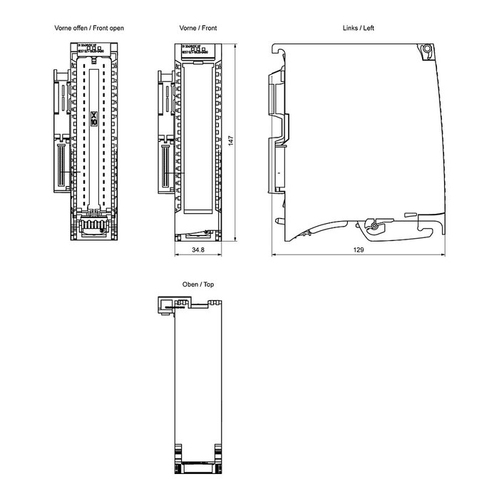 Siemens SIMATIC S7-1500 6ES7521-1BL00-0AB0 Módulo de entrada digital DI 32x24VDC 32 canales