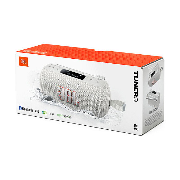 JBL Tuner 3 Radio Portátil DAB+/FM Bluetooth IP68 Blanco