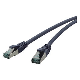 RED Patchkabel Cat.6a S/FTP AWG 27/7, 2xRJ45, Azul, 15 m, Cable Ethernet Red Cat6a Blindado, Conector Chapado en Oro