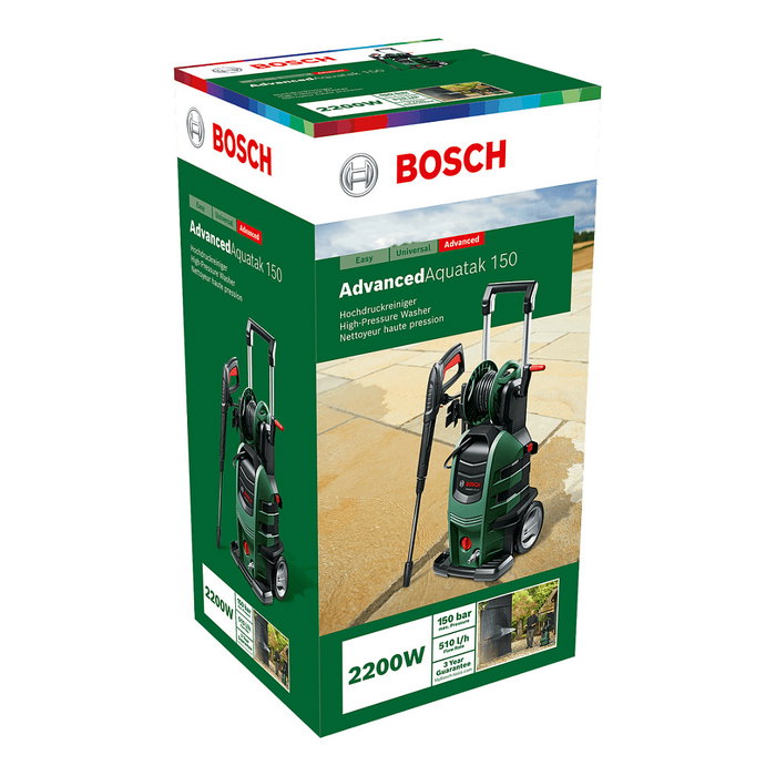 Bosch AdvancedAquatak 150 Limpiadora a presión Verde/Negro 2200 W Bosch AdvancedAquatak 150 Limpiadora a presión Verde/Negro 2200 W