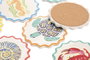 DKD Home Decor Posavasos de Dolomita Marino Surtido 12 Unidades