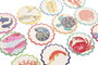 DKD Home Decor Posavasos de Dolomita Marino Surtido 12 Unidades