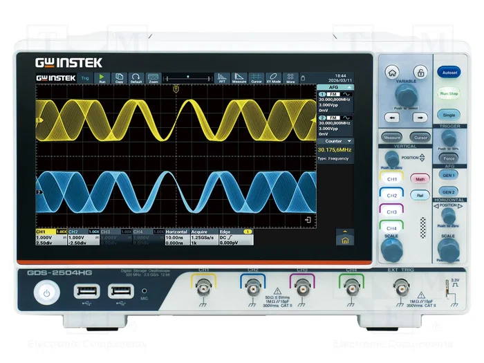 GW INSTEK GDS-2354HG Osciloscopio Digital 4 Canales 350MHz 500Mpts GW INSTEK GDS-2354HG Osciloscopio Digital 4 Canales 350MHz 500Mpts