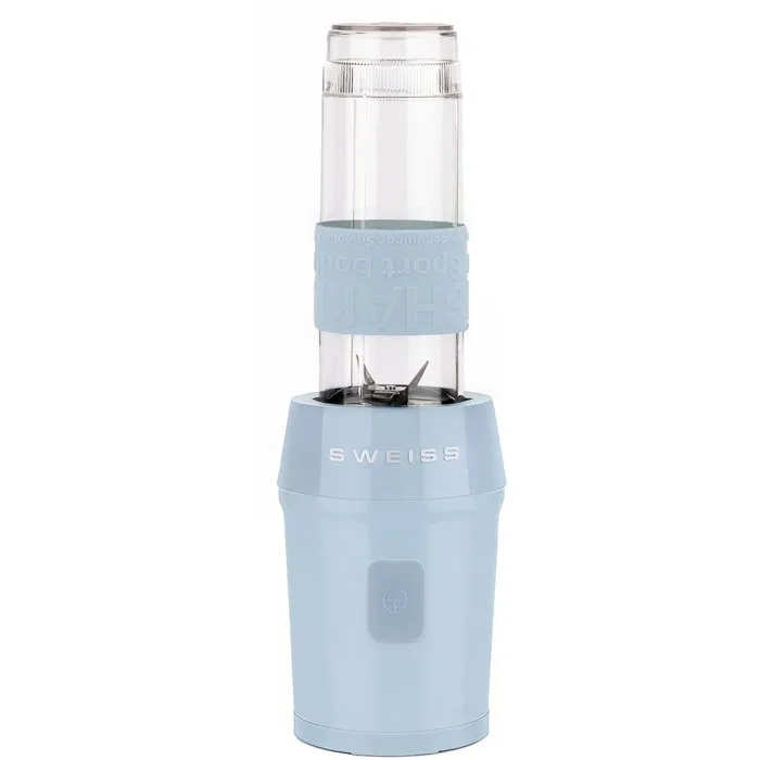 Sweiss MOOV6 Mini Licuadora, 300 W, 570 ml, 2 Botellas - Azul Sweiss MOOV6 Mini Licuadora, 300 W, 570 ml, 2 Botellas - Azul