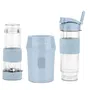 Sweiss MOOV6 Mini Licuadora, 300 W, 570 ml, 2 Botellas - Azul