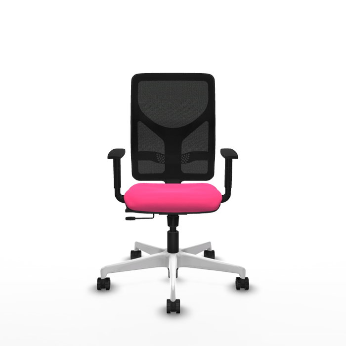 PIQUERAS Y CRESPO Silla de oficina Motilla Rosa y Negro con mecanismo Sincro/Traslack