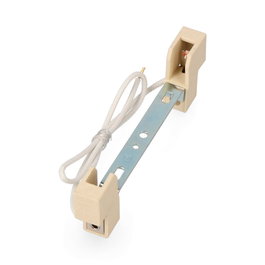 Edm Portalámparas Halógeno Lineal 118mm Conexión a 2 Cables Beige Esteatita 250V 6A