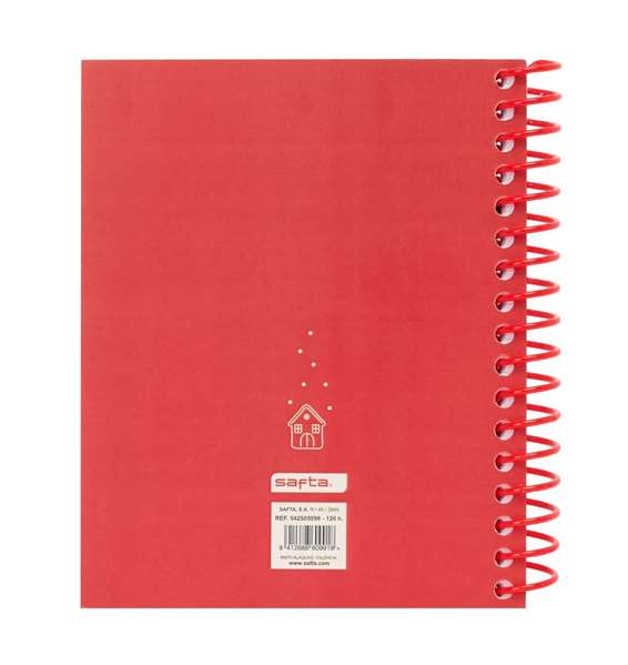 Safta Bloc A6 120 Hojas Casitas Merry Xmas 11,8x14,6cm