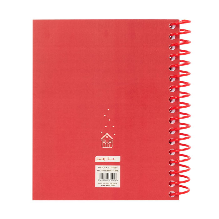 Safta Cuaderno Espiral A6 120 Hojas Cuadriculado 5 mm