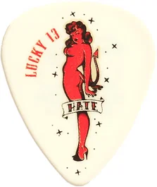 DUNLOP Pack 36 Púas Lucky 13 Series II Hate Girl - 0,73 mm
