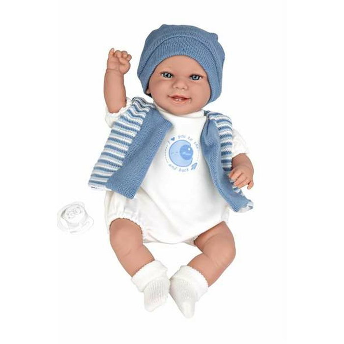 Muñecas Arias Elegance 35 Cm Babyto Azul con Mecanismo de Risa Try Me Muñecas Arias Elegance 35 Cm Babyto Azul con Mecanismo de Risa Try Me