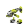 Ryobi Amoladora Angular R18AG-140S sin Cable 115mm 18V con Batería 4.0Ah y Cargador Bolsa de Transporte