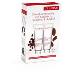Clarins Crema Juventud de Manos - Tratamiento Antiedad con Aceite de Sésamo y Morera de Japón, para Pieles Secas, Fortalece Uñas, 2 x 100 ml