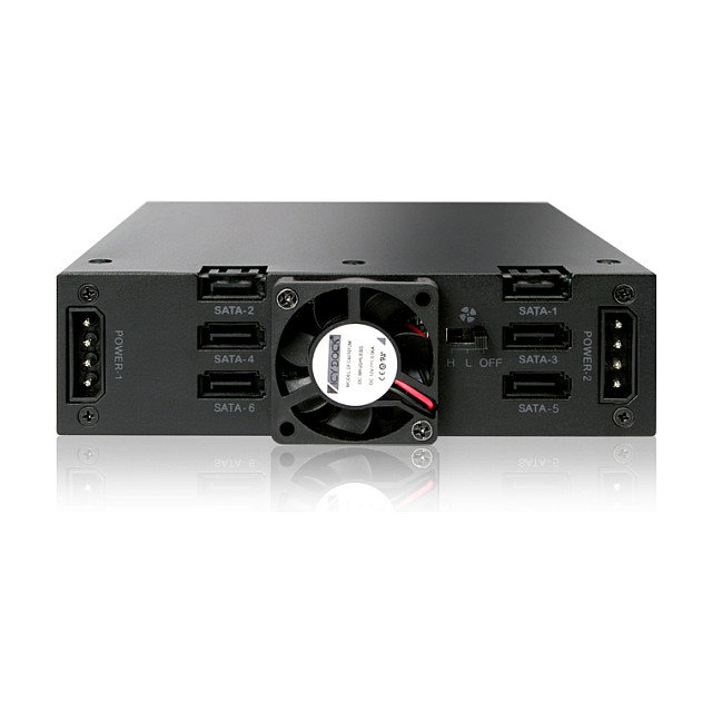 ICY DOCK MB996SP-6SB Bahía de Almacenamiento 6 Bahías 2.5" SATA HDD SSD Negro