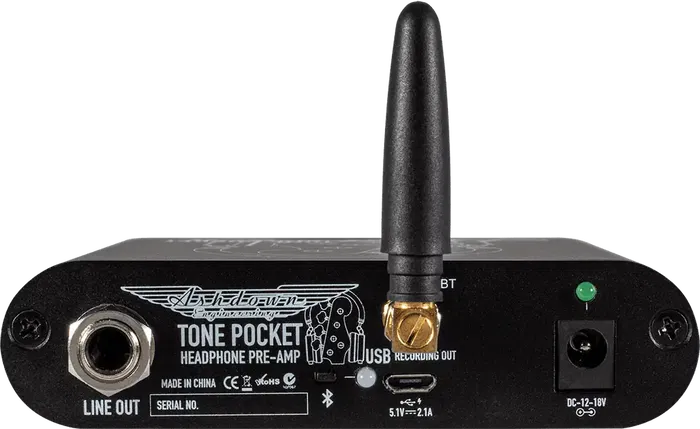 Ashdown Preamplificador de Auriculares / Interfaz de Audio con Bluetooth Tone Pocket - Negro