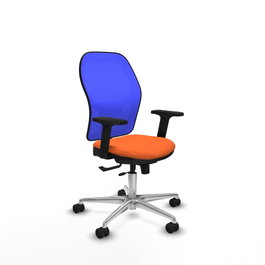 PIQUERAS Y CRESPO Silla de oficina Jorquera Naranja y Azul