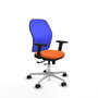 PIQUERAS Y CRESPO Silla de oficina Jorquera Naranja y Azul