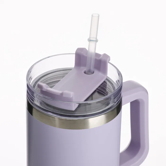 Muitomas Travelmug900VL Taza de viaje 900 ml Acero inoxidable doble pared con asa, Violeta