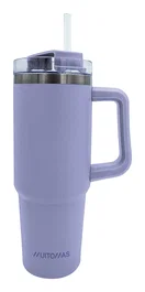 Muitomas Travelmug900VL Taza de viaje 900 ml Acero inoxidable doble pared con asa, Violeta