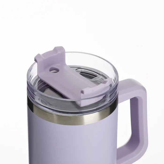 Muitomas Travelmug900VL Taza de viaje 900 ml Acero inoxidable doble pared con asa, Violeta