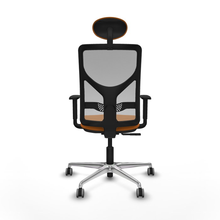 PIQUERAS Y CRESPO Silla de oficina Motilla con mecanismo Sincro, Naranja y Gris