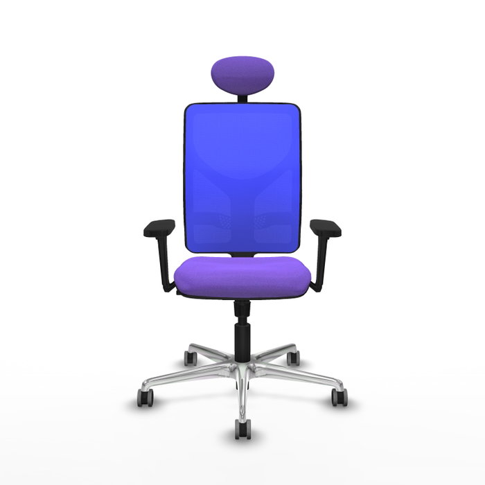 PIQUERAS Y CRESPO Silla de oficina Motilla con mecanismo Sincro, Lila y Azul