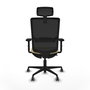 PIQUERAS Y CRESPO Silla de oficina Haches con mecanismo Sincro/Traslack Crema y Negro