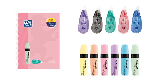 Oxford Pack Cuaderno Europeanbook 10 Touch A4+ 150h Cuadriculado 5x5 con Resaltador y Corrector Oxford Pack Cuaderno Europeanbook 10 Touch A4+ 150h Cuadriculado 5x5 con Resaltador y Corrector