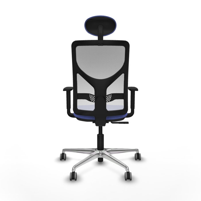 PIQUERAS Y CRESPO Silla de oficina Motilla con mecanismo Sincro, Azul claro y Blanco