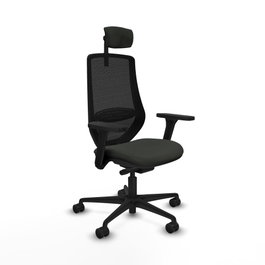 PIQUERAS Y CRESPO Silla de oficina Mardos con mecanismo Sincro/Traslack Negra