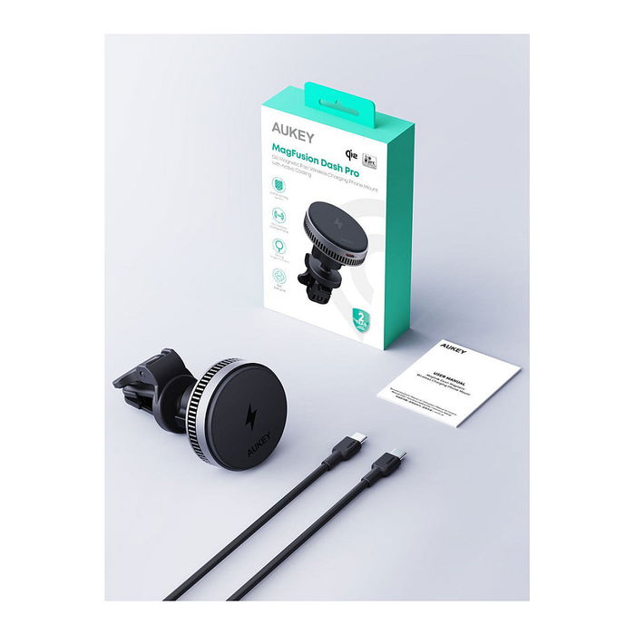 AUKEY HD-MC13 Soporte Activo Teléfono Móvil/Smartphone Coche Magnético Negro Gris