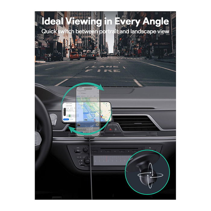 AUKEY HD-MC13 Soporte Activo Teléfono Móvil/Smartphone Coche Magnético Negro Gris